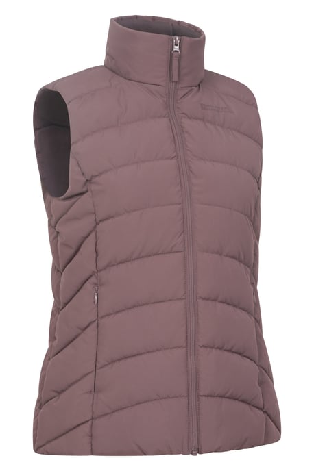 'Opal' Women's Padded Gilet with Front Pockets Winter Warm Rain Coat Taupe - Image 6