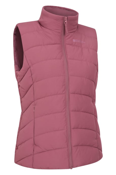 'Opal' Women's Padded Gilet with Front Pockets Winter Warm Rain Coat Pink - Image 6