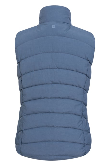 'Opal' Women's Padded Gilet with Front Pockets Winter Warm Rain Coat Blue - Image 4