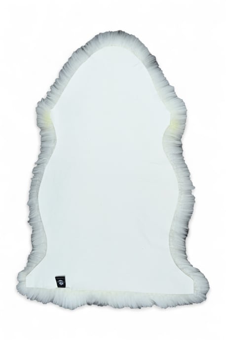 Äkta svart Wolf Tip-fårskinn Silkeslen naturlig mjuk fluffig ullmatta - Image 3