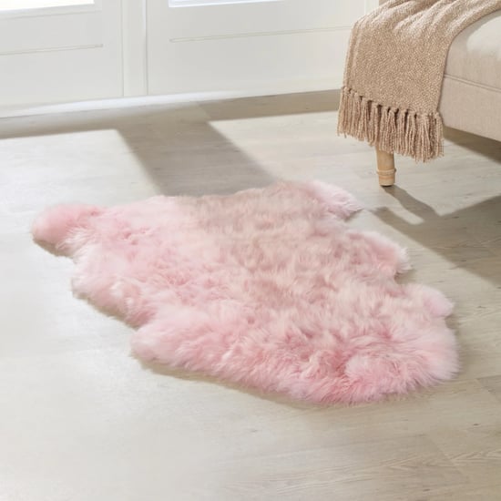 Echte Rosa Roze Schapenvacht Natuurlijk Zijdezacht Pluizig Echt Wollen Tapijt - Image 3