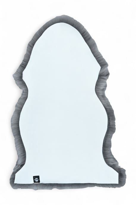 Äkta grå fårskinnsmatta i silkeslen, naturlig mjuk och fluffig ull - Image 3