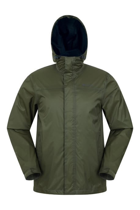 'Torrent' Men's Rain Jacket with Zipped Pockets Waterproof Adjustable Hem Green - Image 2