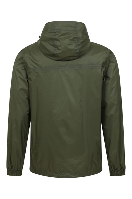'Torrent' Men's Rain Jacket with Zipped Pockets Waterproof Adjustable Hem Green - Image 4