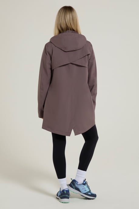 'Hilltop' Women's Waterproof Jacket with Side Pockets Outdoors Rain Coat Beige - Image 3
