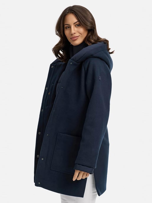 Navahoo Flauschwunder dames wintermantel met afneembare kraag - Image 6