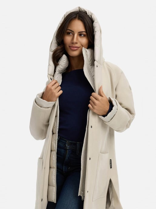 Navahoo Flauschwunder dames wintermantel met afneembare kraag - Image 6