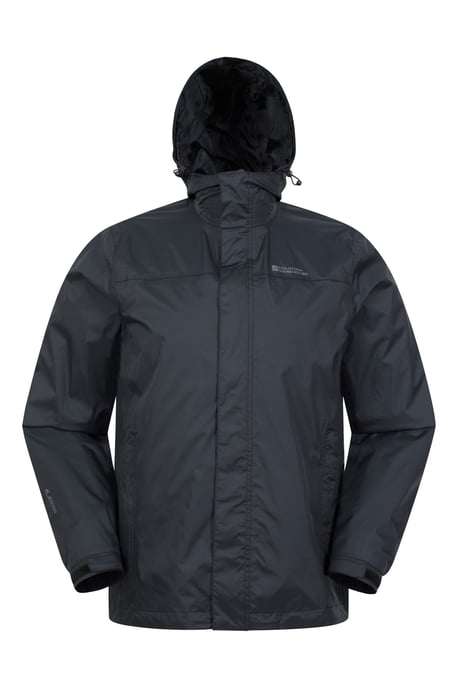 'Torrent' Men's Rain Jacket with Zipped Pockets Waterproof Adjustable Hem Black - Image 6