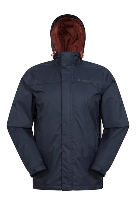 'Torrent' Men's Rain Jacket with Zipped Pockets Waterproof Adjustable Hem Dark Blue - Image 5