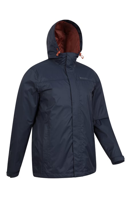 'Torrent' Men's Rain Jacket with Zipped Pockets Waterproof Adjustable Hem Dark Blue - Image 6