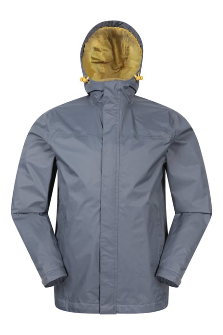 'Torrent' Men's Rain Jacket with Zipped Pockets Waterproof Adjustable Hem Grey - Image 5