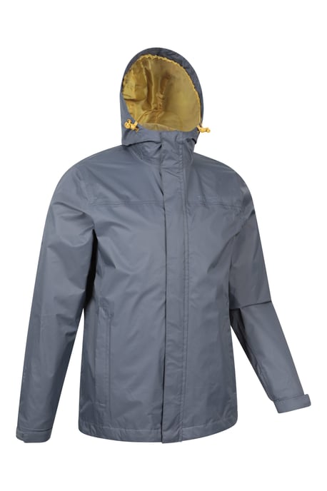 'Torrent' Men's Rain Jacket with Zipped Pockets Waterproof Adjustable Hem Grey - Image 6
