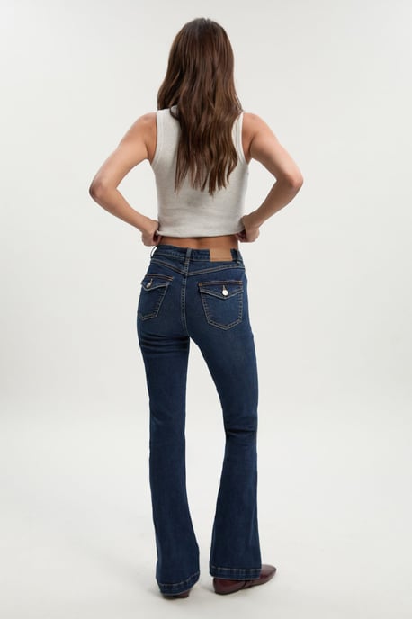 Mid Waist Y2K Bootcut Jean - Image 4