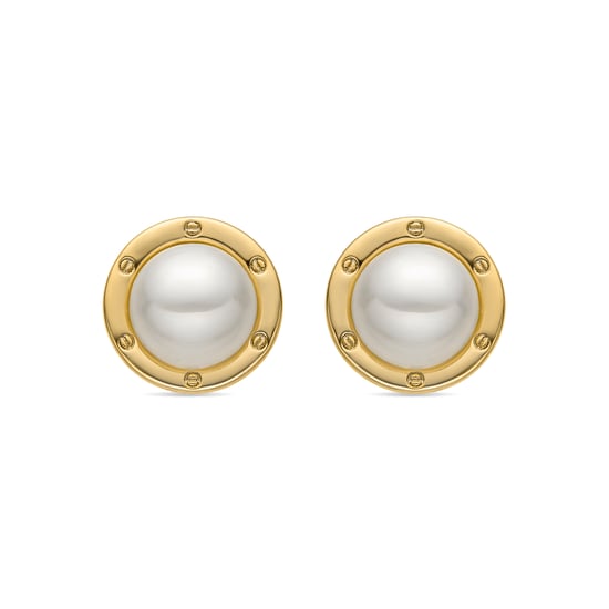 Luxenter Örhängen med 18k guldfinish vit pärla - Ciada - Image 1