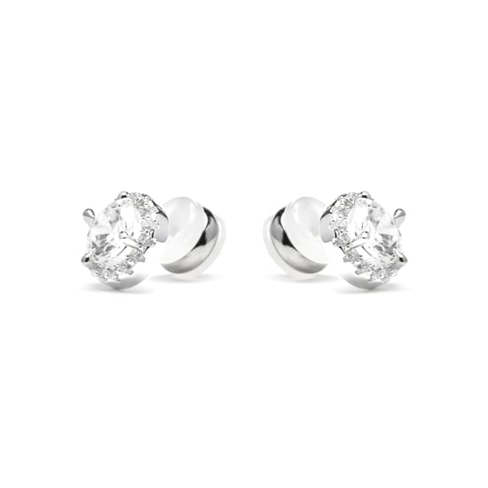 Luxenter Oorbellen met Glimmende Zirkonia zilverkleurige afwerking - Shog - Image 3