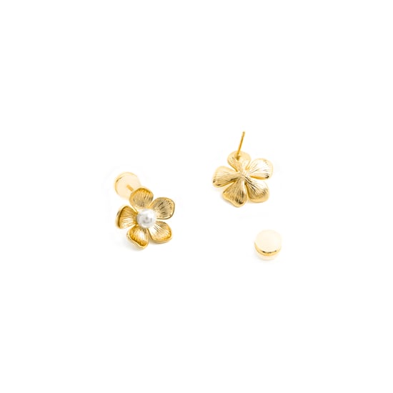 Luxenter 18k goudkleurige oorbellen met witte parel - Miclaw - Image 4