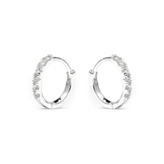 Luxenter earrings with shiny silver finish zirconia - Leosba - Image 3