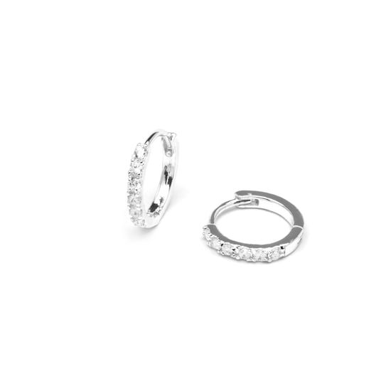 Luxenter earrings with shiny silver finish zirconia - Leosba - Image 4