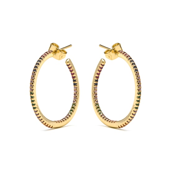 Luxenter Earrings with Shiny Zirconia 18k gold finish - Firmou - Image 3