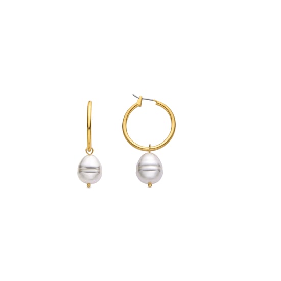 Luxenter oorbellen met 18k goudkleurige witte parel - Nemys - Image 1