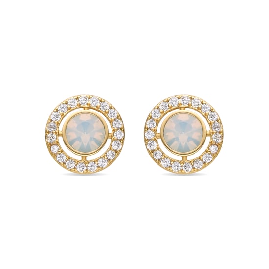 Luxenter Oorbellen met Glimmende Zirkonia 18k goud afwerking - Riashe - Image 1