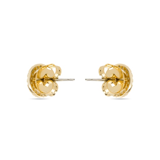 Luxenter Oorbellen met Glimmende Zirkonia 18k goud afwerking - Riashe - Image 3