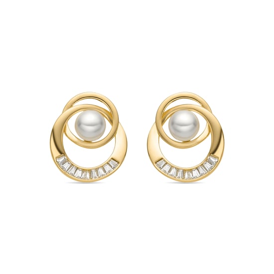 Luxenter Oorbellen met 18k goudfinish witte parel - Lebya - Image 1
