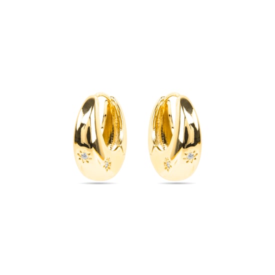 Luxenter Örhängen med Skinande Zirkonia, 18k guldplätering - Ricia - Image 3