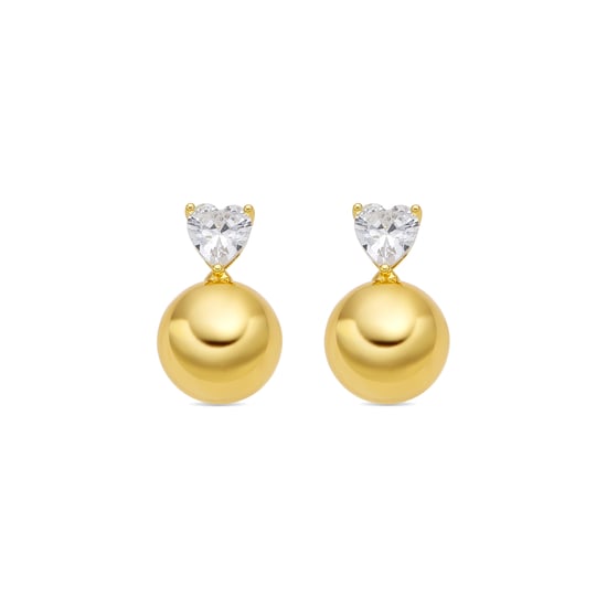 Luxenter Earrings with Shiny Zirconia 18k gold finish - Miora - Image 1