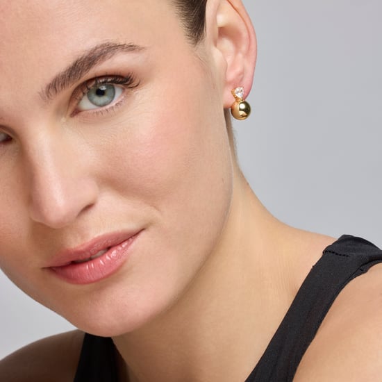 Luxenter Earrings with Shiny Zirconia 18k gold finish - Miora - Image 2