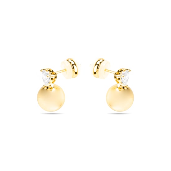 Luxenter Earrings with Shiny Zirconia 18k gold finish - Miora - Image 3