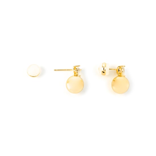 Luxenter Earrings with Shiny Zirconia 18k gold finish - Miora - Image 4
