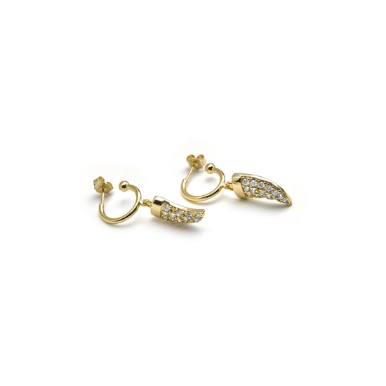 Luxenter örhängen i 925 sterling silver och 18k guldfinish med briljanta zirkonia - Dek - Image 3