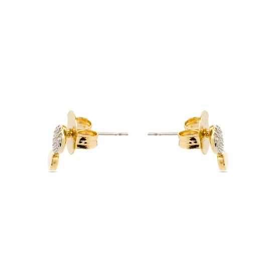 Luxenter Earrings with Shiny Zirconia 18k gold finish - Gudpe - Image 3
