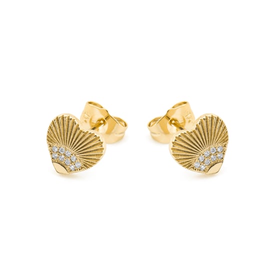 Luxenter örhängen med glänsande zirkonia 18k guldfinish - Kripo - Image 3