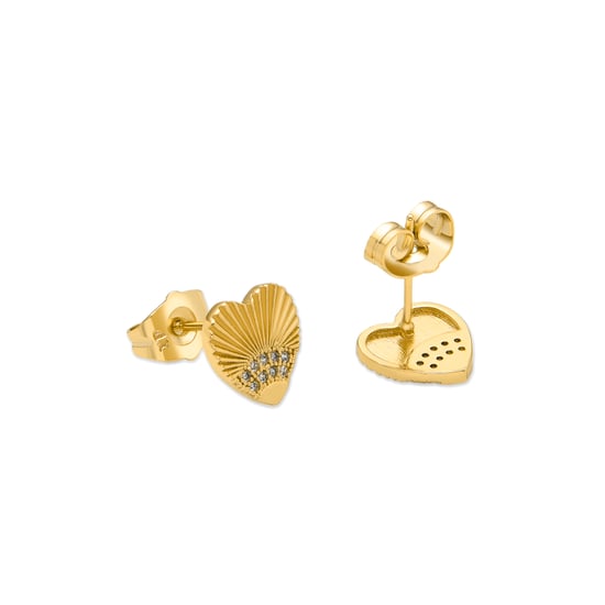 Luxenter örhängen med glänsande zirkonia 18k guldfinish - Kripo - Image 4
