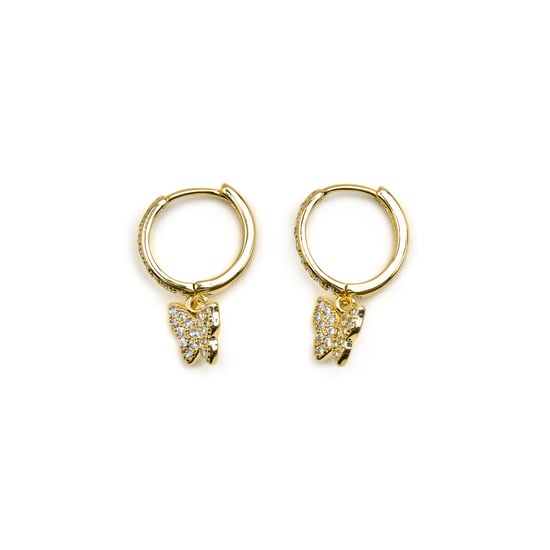 Luxenter Earrings with Shiny Zirconia 18k gold finish - Thai - Image 2