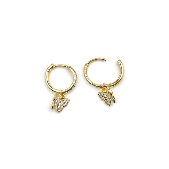 Luxenter Earrings with Shiny Zirconia 18k gold finish - Thai - Image 3