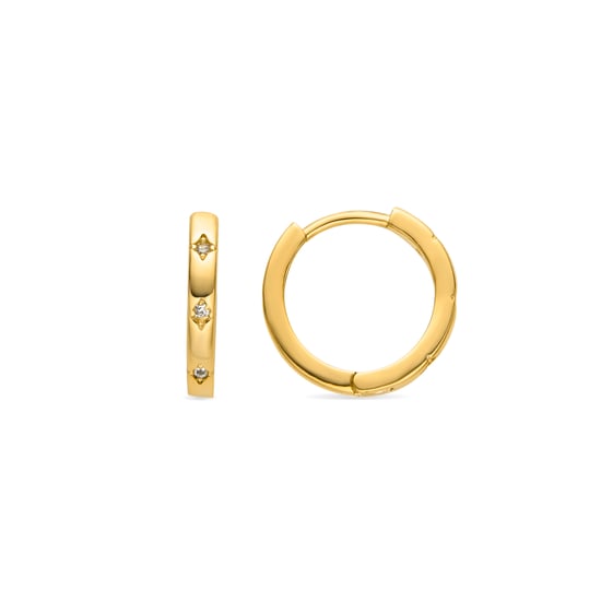 Luxenter Örhängen med Glänsande Zirkonia 18K guldfinish - Unya - Image 1