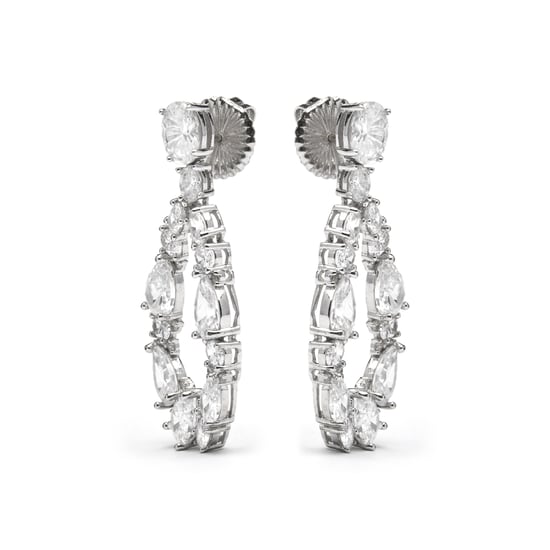 Luxenter 925 Sterling Zilver en Rhodium Plated Briljant Zirkonia Oorbellen - Madne - Image 2