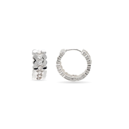 Luxenter Rhodium Plated Brilliant Zirconia Earrings - Kildom - Image 1