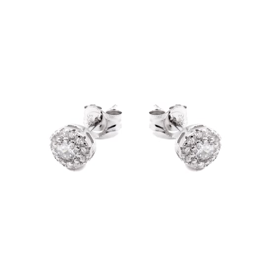 Luxenter Sterling zilveren 925 oorbellen met gerhodineerde briljant zirkonia - Thib - Image 3