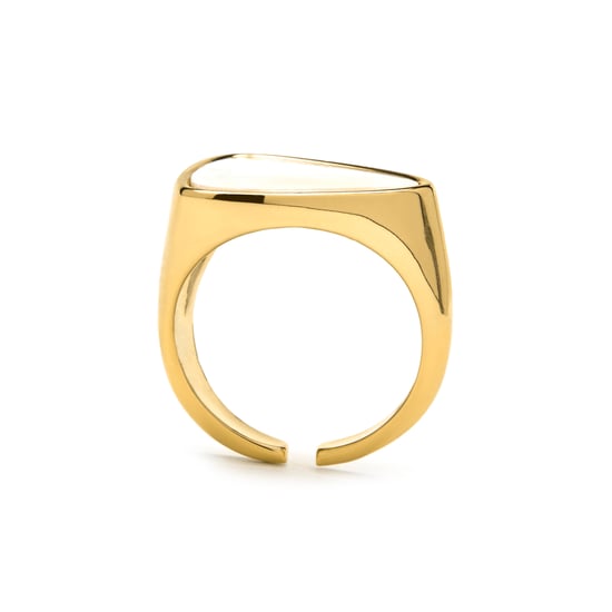 Luxenter ring med 18k guldplätering vit pärlemor - Sune - Image 3