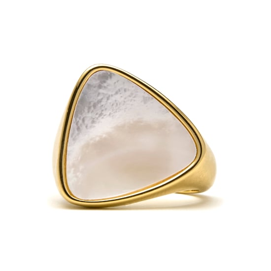 Luxenter ring med 18k guldplätering vit pärlemor - Sune - Image 4