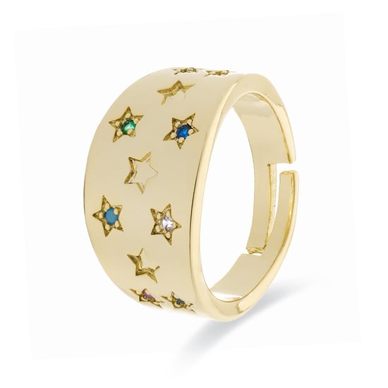 Luxenter ring med briljanta zirconia i 18K gult guld - Etav - Image 1