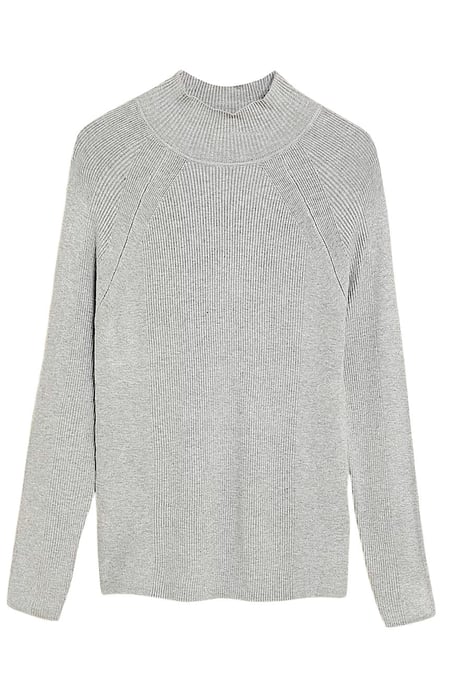 Ribbed Turtle Neck Fine Knit Jumper - Image 2