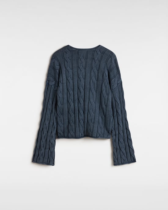 Mila Cable Knit Crop Sweater - Image 2