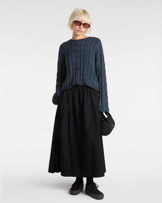 Mila Cable Knit Crop Sweater - Image 5