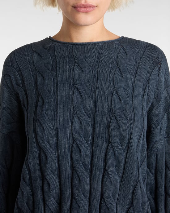 Mila Cable Knit Crop Sweater - Image 6