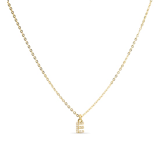 Luxenter Necklace with Shiny Zirconia 18k gold finish - Alphabet - Image 1